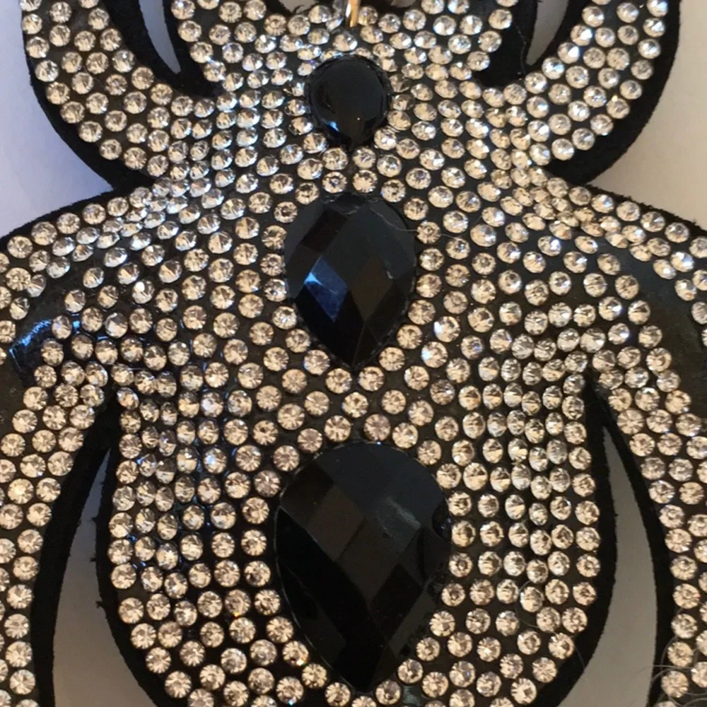 Halloween! Rhinestone Spider Keychain And Clip NWT